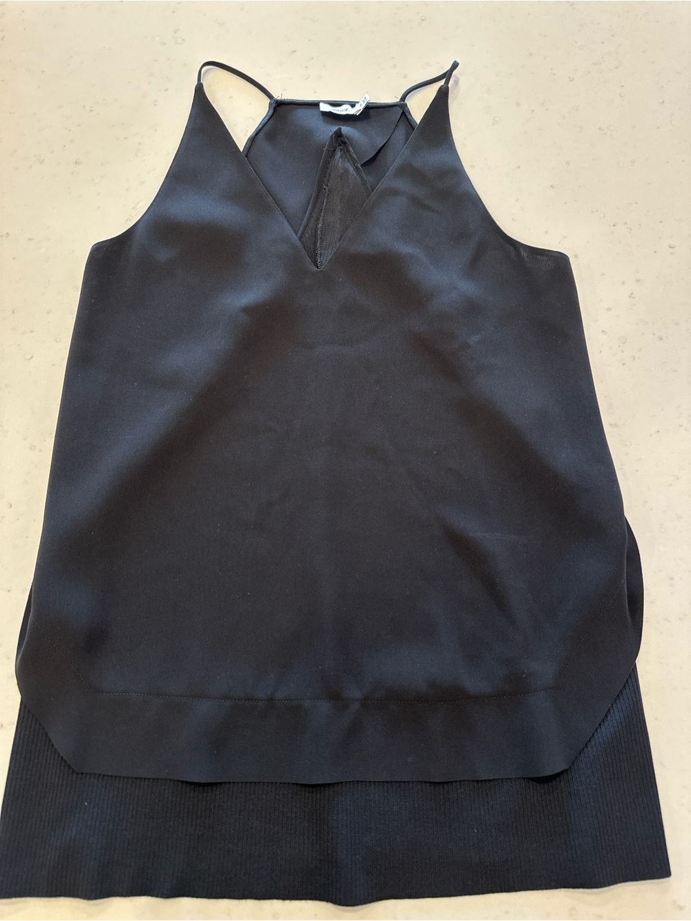 NWOT Vince Black Sleeveless Blouse XS Designer Silk Top